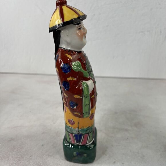 SET OF 3 VINTAGE CHINESE PORCELAIN FIGURES QING DYNASTY EMPERORS 9” - Picture 7 of 16